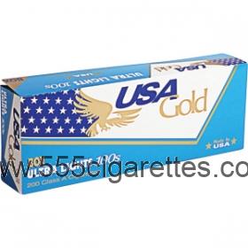 USA Gold Blue 100's cigarettes