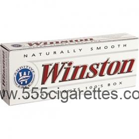 Winston White 100's box cigarettes